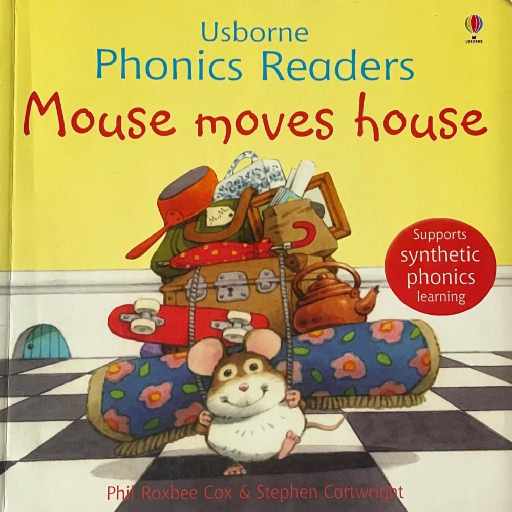 🍋 4/$20 Mouse Moves House Usborne Phonics Reader | Kids Books Childrens Books